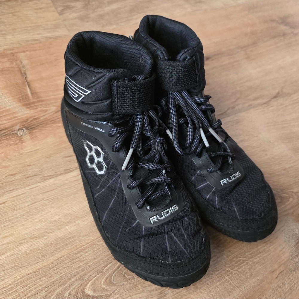 Rudis KS Turbine Youth Wrestling Shoes - Midnight Chrome - Size 5.5